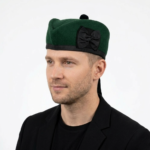 100% Pure Wool Highland Plain Dark Green Glengarry Hat