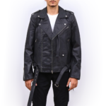 Allaric Alley Black Leather Biker Jacket