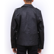 Allaric Alley Black Leather Biker Jacket - Image 2