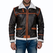 Alpine Brown Fur Leather Jacket