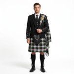 Black Agyll Kilt Outfit With Dress Gordon Tartan Kilt