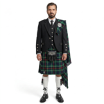 Black Argyll Kilt Outfit With MacKenzie Morgan Tartan Kilt