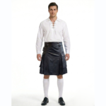 Black Leather Kilt
