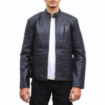 Black Diamond Quilted Leather Jacket