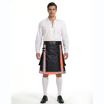 Black Firefighter Leather Kilt