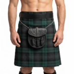 Black Leather Celtic Embossed Pin Lock Sporran