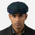 Black Watch Tartan Men's Harris Tweed Flat Cap Made in Scotland S-XXL