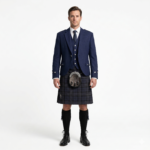 Blue Argyll Jacket And Vest Made To Measure