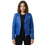 Blue Brando Genuine Leather Jacket