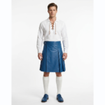 Blue Leather Kilt