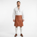 Brown Leather Kilt - Luxurious Brown Leather Kilt