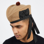 Camal Color Scottish Highland Glengarry Hat