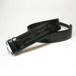 Celtic Swirl Hide Embossed Belt - Black
