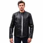 Zen Tumbled Black Leather Jacket