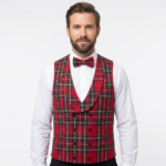 Double Breasted Royal Stewart Waistcoat With Shawl Lapel Made To Measure