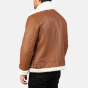 Francis B-3 Brown Leather Bomber Jacket - Image 2