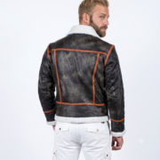 Alpine Brown Fur Leather Jacket - Image 2