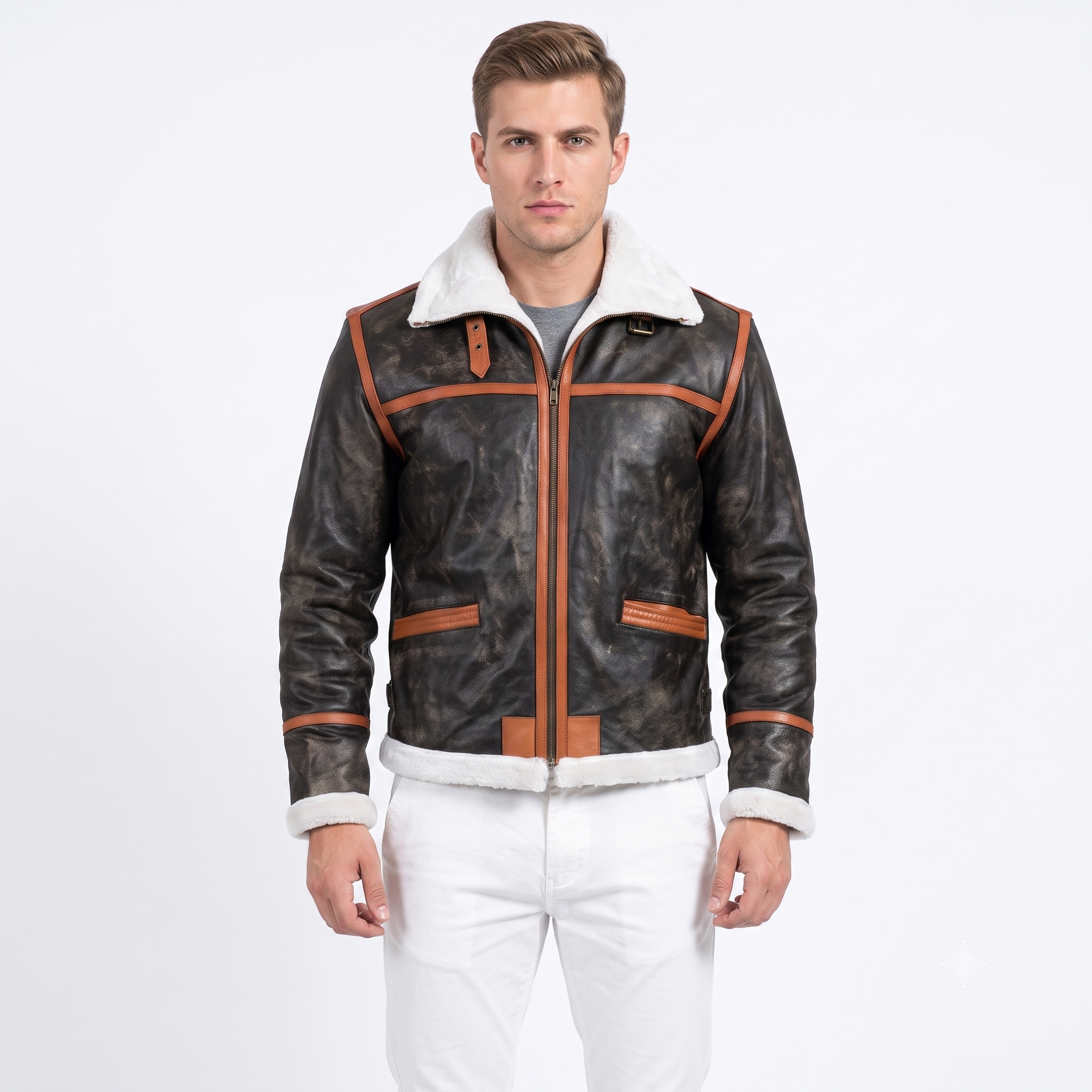 Gemini_Generated_Image_9cdzwx9cdzwx9cdz Alpine Brown Fur Leather Jacket - Image 1