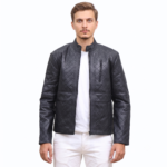 Black Diamond Quilted Leather Jacket