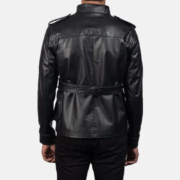 Germain Black Leather Jacket - Image 2