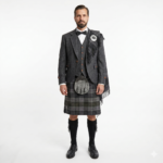 Gray Argyll Tweed Kilt Outfit For Men