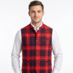 Hamilton Red tartan Vest