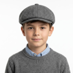Heddle & Reed Harris Tweed Flatcap Grey Herringbone