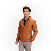 Hubert Tan Brown Leather Jacket