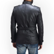 Hunter Black Leather Jacket - Image 2