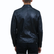 Ionic Black Leather Jacket - Image 2