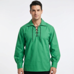 Jacobite Ghillie Kilt Shirt Green - Experience in Rich Traditional and Style