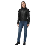Katniss Black Quilted Leather Jacket
