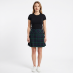 Ladies Tartan Billie Kilted Skirt Black Watch