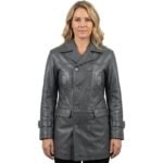 Leather Peacoat