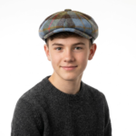 Macleod Tartan Tweed Traditional Peak Eight Panel Newsboy Cap British Made