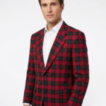 Men Tartan Coat Tartan Dinner Jackets Single Breasted