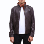 Men’s Double Collar Bomber Leather