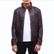 Men’s Double Collar Bomber Leather