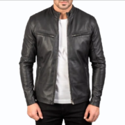 Men’s Ionic Black Leather Jacket