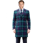Men’s Long Tartan Coat