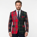 Men's Modern Plaid Tartan Jacket Tartan Coat