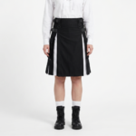 Modern Black Cotton Hybrid Utility Kilt