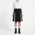 Modern Black Cotton Hybrid Utility Kilt