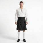 Modern Black Stylish Utility Kilt