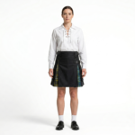Modern Black and Irish National Women Hybrid Mini Kilt