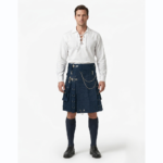 Modern Blue Denim Gothic Kilt