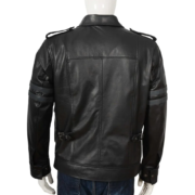 Multi Pockets Real Black Leather Jacket For Men - Image 2