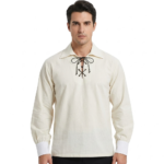 Off White Jacobite Ghillie Shirt - Traditional Wear