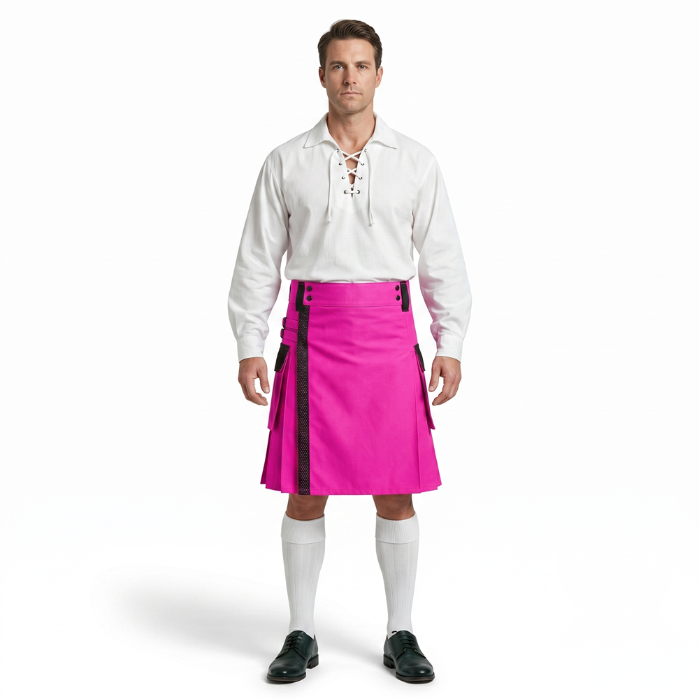 Pink Netted Utility Kilt Pink Netted Utility Kilt - Image 1