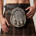 Pony Skin Dress Sporran - Celtic Knot Cantle Chrome Finish